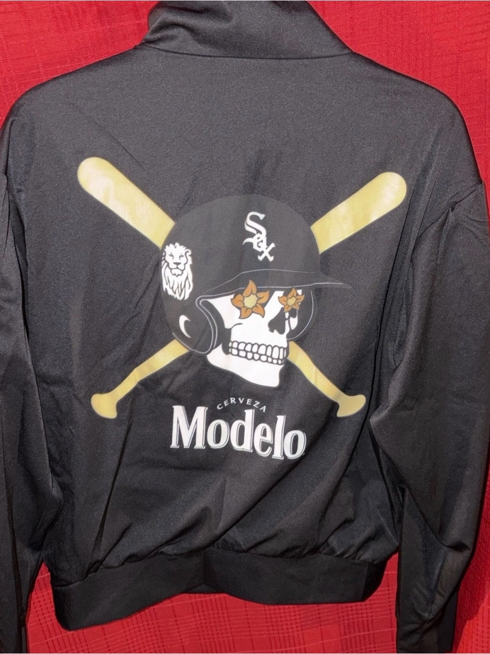 MEN’S  SMALL RSVP GALLERY CERVEZA MODELO CHICAGO WHITE SOX SUGAR SKULL JACKET